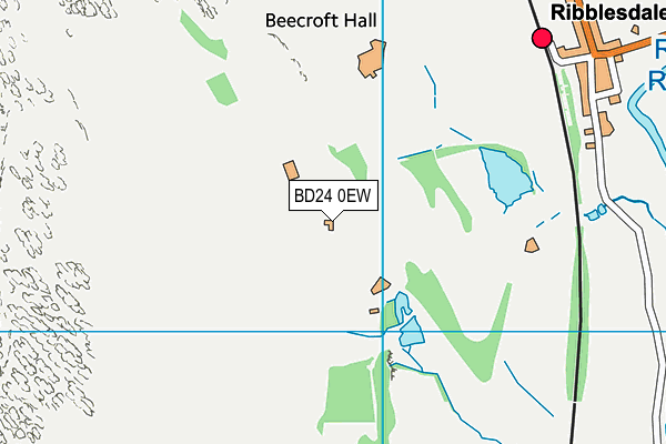 BD24 0EW map - OS VectorMap District (Ordnance Survey)