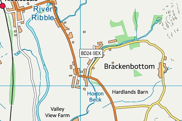 BD24 0EX map - OS VectorMap District (Ordnance Survey)