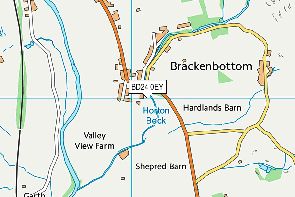 BD24 0EY map - OS VectorMap District (Ordnance Survey)