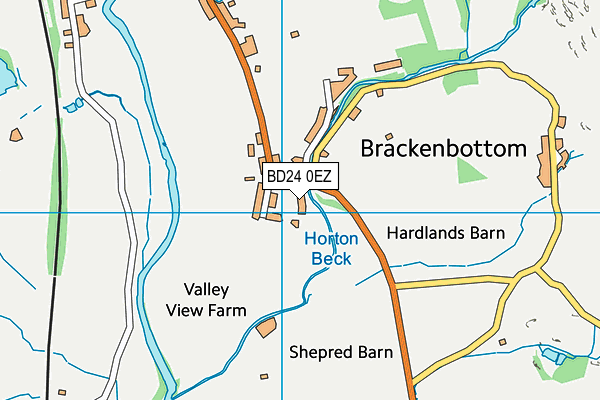 BD24 0EZ map - OS VectorMap District (Ordnance Survey)