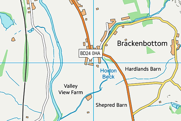 BD24 0HA map - OS VectorMap District (Ordnance Survey)