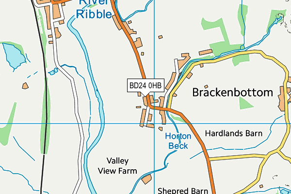 BD24 0HB map - OS VectorMap District (Ordnance Survey)