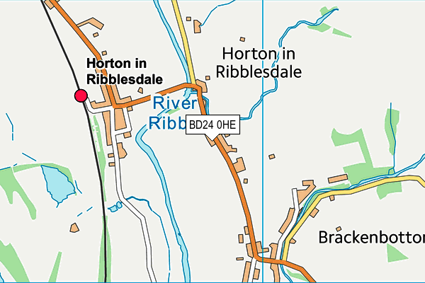 BD24 0HE map - OS VectorMap District (Ordnance Survey)