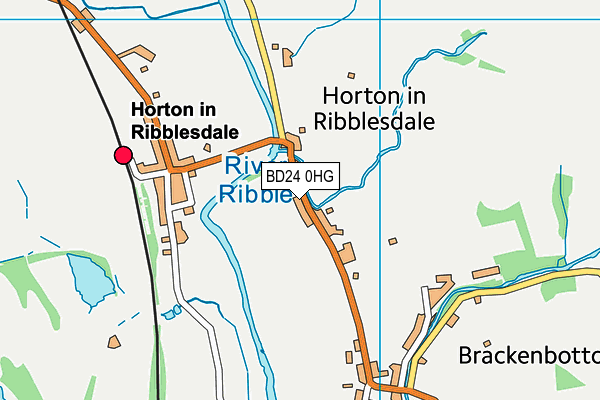 BD24 0HG map - OS VectorMap District (Ordnance Survey)