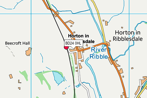 BD24 0HL map - OS VectorMap District (Ordnance Survey)