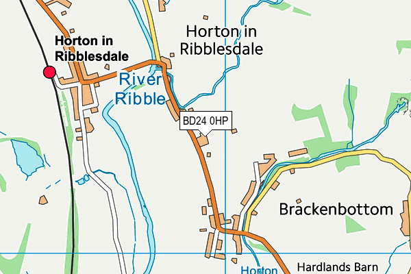 BD24 0HP map - OS VectorMap District (Ordnance Survey)