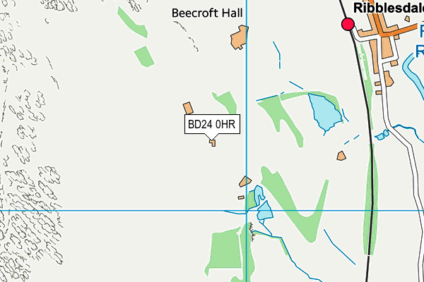 BD24 0HR map - OS VectorMap District (Ordnance Survey)