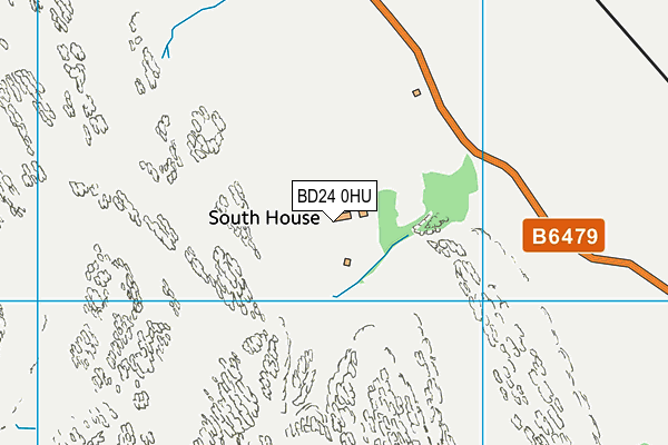 BD24 0HU map - OS VectorMap District (Ordnance Survey)
