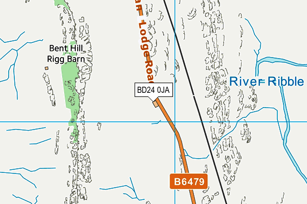 BD24 0JA map - OS VectorMap District (Ordnance Survey)