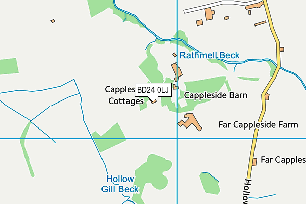 Rathmell And Wiggleworth Cricket Club (Closed) map (BD24 0LJ) - OS VectorMap District (Ordnance Survey)