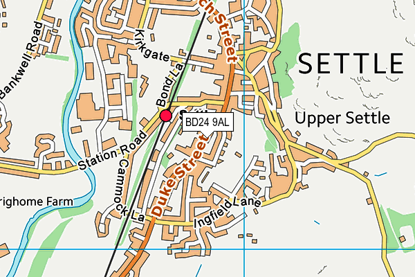 BD24 9AL map - OS VectorMap District (Ordnance Survey)