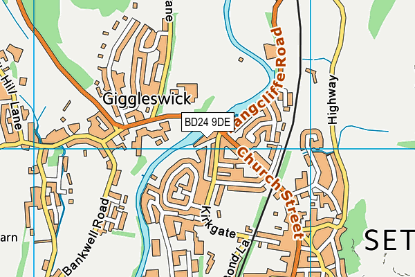 BD24 9DE map - OS VectorMap District (Ordnance Survey)