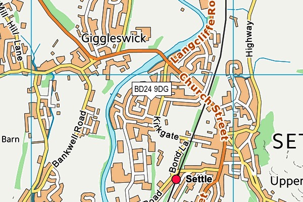 BD24 9DG map - OS VectorMap District (Ordnance Survey)