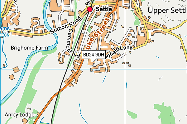 BD24 9DH map - OS VectorMap District (Ordnance Survey)