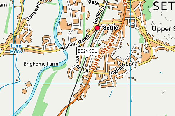 BD24 9DL map - OS VectorMap District (Ordnance Survey)