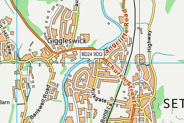 BD24 9DQ map - OS VectorMap District (Ordnance Survey)