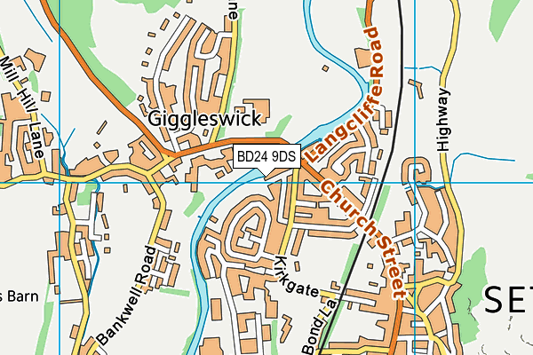 BD24 9DS map - OS VectorMap District (Ordnance Survey)