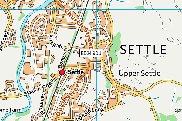 BD24 9DU map - OS VectorMap District (Ordnance Survey)