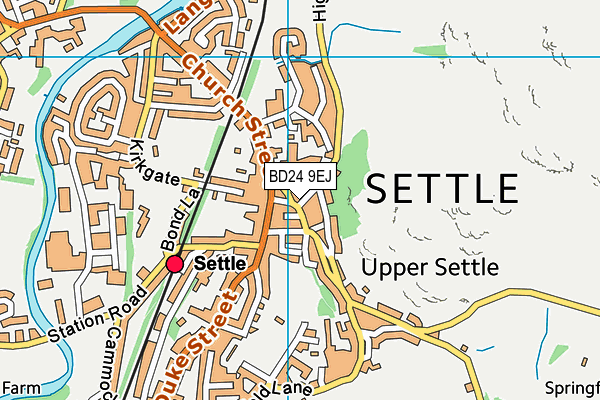 BD24 9EJ map - OS VectorMap District (Ordnance Survey)