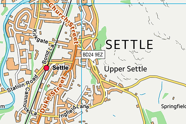 BD24 9EZ map - OS VectorMap District (Ordnance Survey)