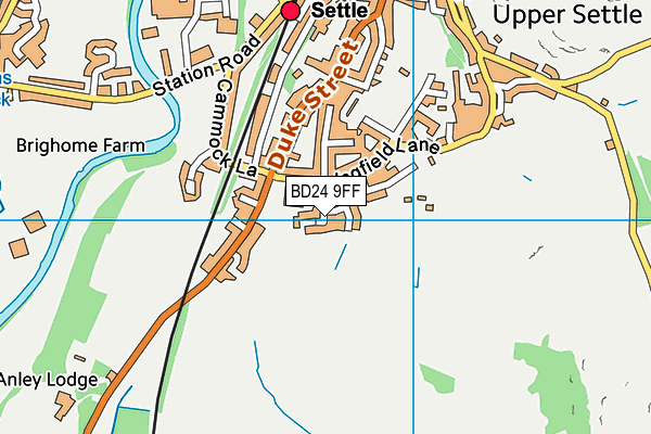 BD24 9FF map - OS VectorMap District (Ordnance Survey)