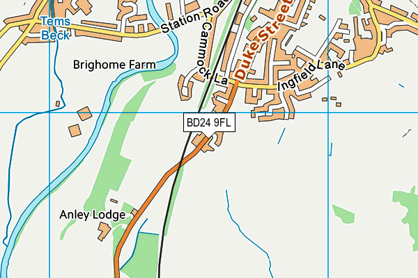 BD24 9FL map - OS VectorMap District (Ordnance Survey)