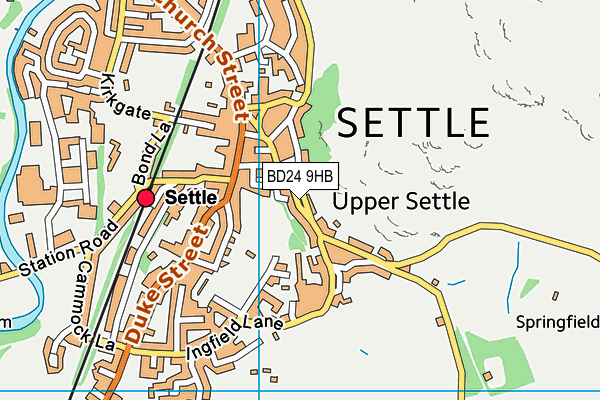 BD24 9HB map - OS VectorMap District (Ordnance Survey)