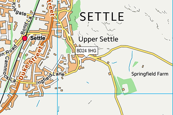 BD24 9HG map - OS VectorMap District (Ordnance Survey)