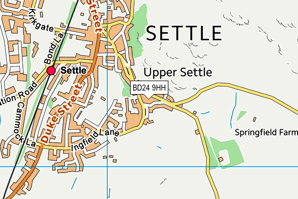 BD24 9HH map - OS VectorMap District (Ordnance Survey)