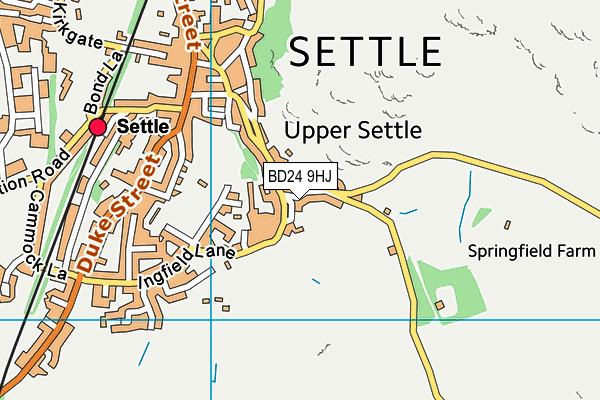 BD24 9HJ map - OS VectorMap District (Ordnance Survey)