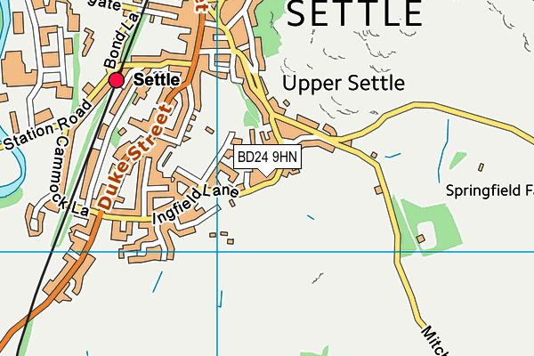 BD24 9HN map - OS VectorMap District (Ordnance Survey)