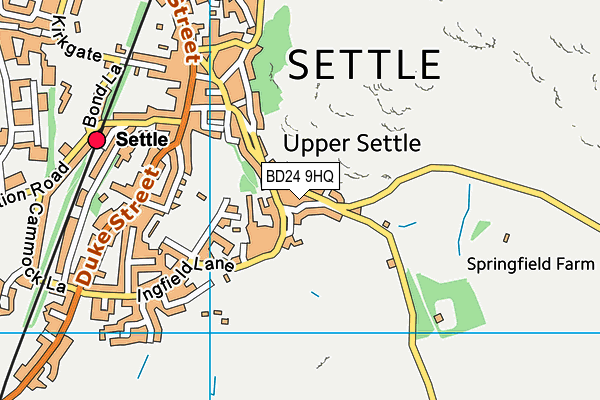 BD24 9HQ map - OS VectorMap District (Ordnance Survey)