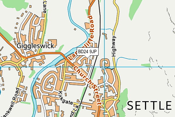 BD24 9JP map - OS VectorMap District (Ordnance Survey)