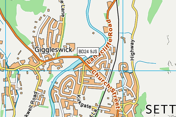 BD24 9JS map - OS VectorMap District (Ordnance Survey)