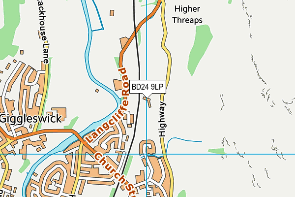 BD24 9LP map - OS VectorMap District (Ordnance Survey)