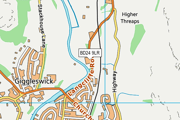 BD24 9LR map - OS VectorMap District (Ordnance Survey)