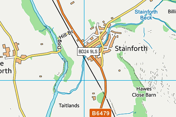 BD24 9LS map - OS VectorMap District (Ordnance Survey)