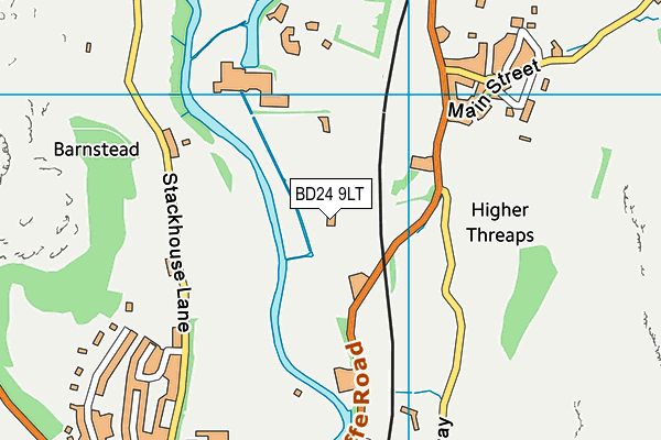 BD24 9LT map - OS VectorMap District (Ordnance Survey)
