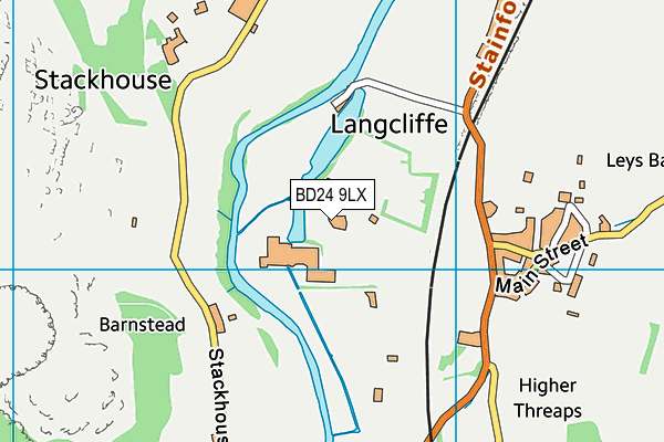 BD24 9LX map - OS VectorMap District (Ordnance Survey)