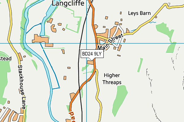 BD24 9LY map - OS VectorMap District (Ordnance Survey)