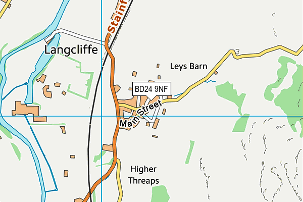 Langcliffe Village Institute map (BD24 9NF) - OS VectorMap District (Ordnance Survey)