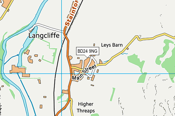 BD24 9NG map - OS VectorMap District (Ordnance Survey)