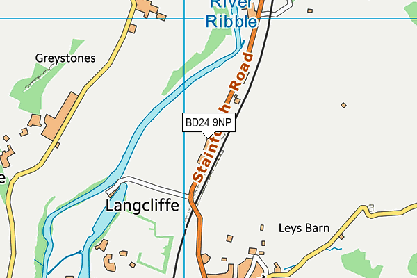 BD24 9NP map - OS VectorMap District (Ordnance Survey)