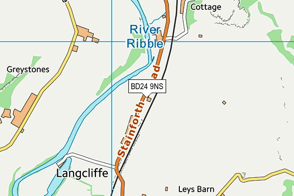 BD24 9NS map - OS VectorMap District (Ordnance Survey)