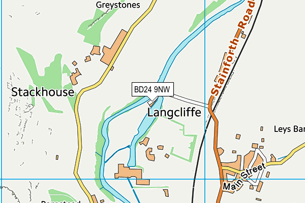 BD24 9NW map - OS VectorMap District (Ordnance Survey)