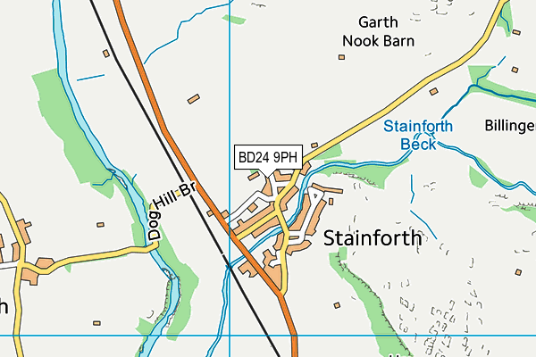 BD24 9PH map - OS VectorMap District (Ordnance Survey)