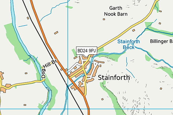 BD24 9PJ map - OS VectorMap District (Ordnance Survey)