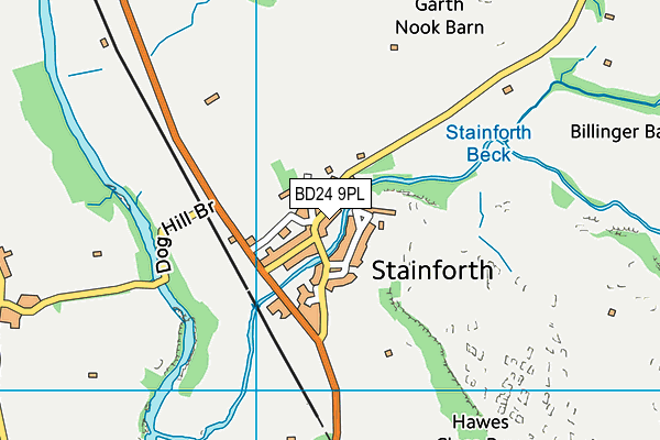 BD24 9PL map - OS VectorMap District (Ordnance Survey)