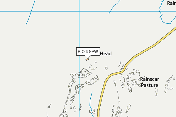 BD24 9PW map - OS VectorMap District (Ordnance Survey)