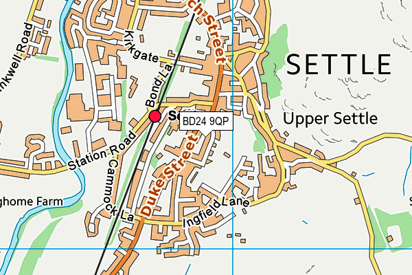 BD24 9QP map - OS VectorMap District (Ordnance Survey)